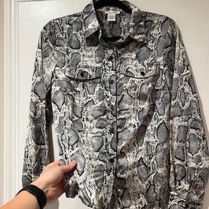 Snakeskin button up